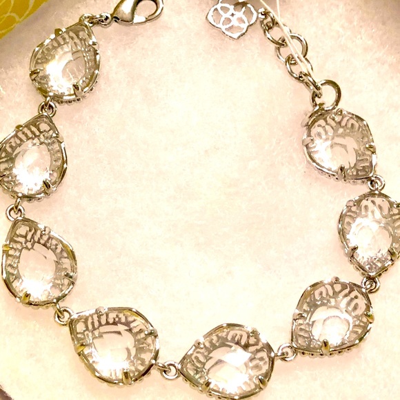 NWT Kendra Scott Brynn Bracelet Silver & Faceted - Picture 5 of 10